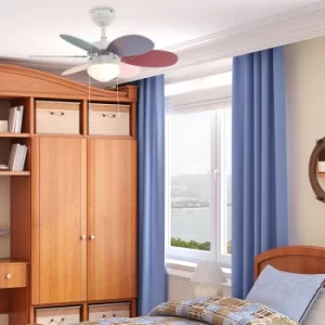 Image of Candy Multi Coloured 30 Ceiling Fan with Opal Glass Shade
