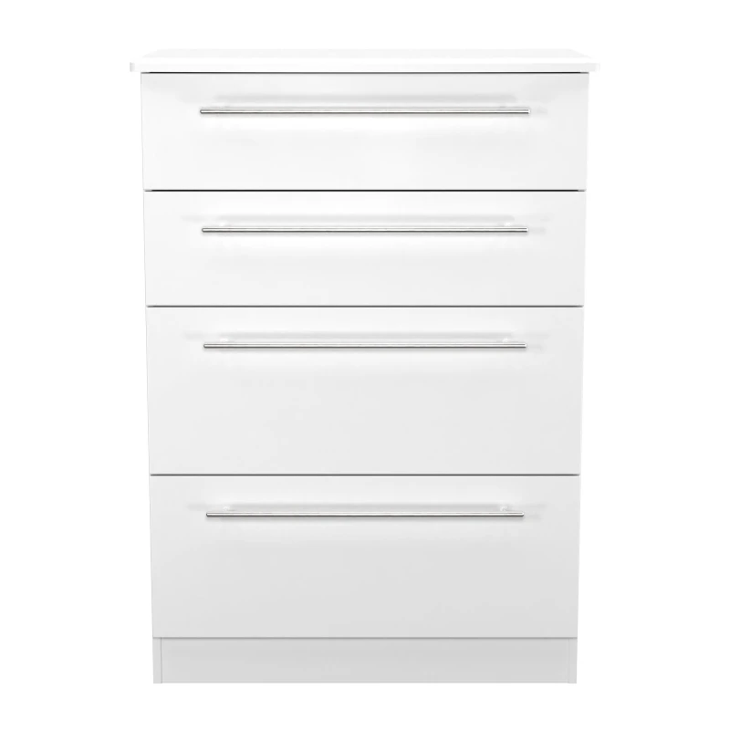 Image of Ready Assembled 2 U Carlton 4 Drawer Deep Chest (Ready Assembled) in White Size: Medium White Unisex Medium