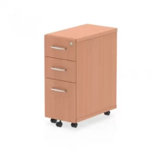 Image of Impulse Narrow Under Desk Pedestal 3 Drawer Beech