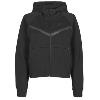 Image of Nike NSTCH FLC WR ESSNTL FZ HDY womens Tracksuit jacket in Black - Sizes L,XL,UK XS,UK S,UK M,UK L