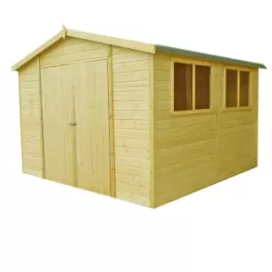 image of Shire - Workspace DD Tongue and Groove Garden Shed Workshop Approx 10 x 10 Feet