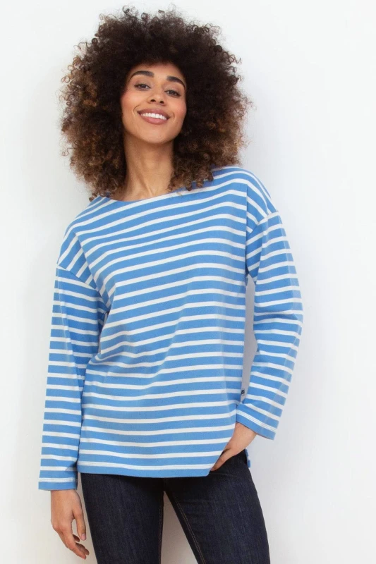 Image of Kite Womens Bingham Jersey Top in Blue Size: 12 Blue Female 12