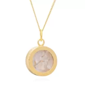 image of Rachel Jackson London Gold Plated Moonstone June Birthstone Amulet Necklace