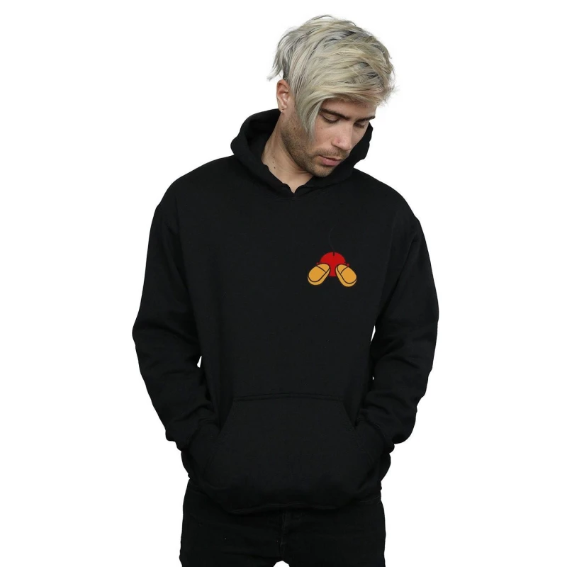 Image of Disney Men Mickey Mouse Backside Breast Print Hoodie in Black Size: Small Black S Male 5059114694501