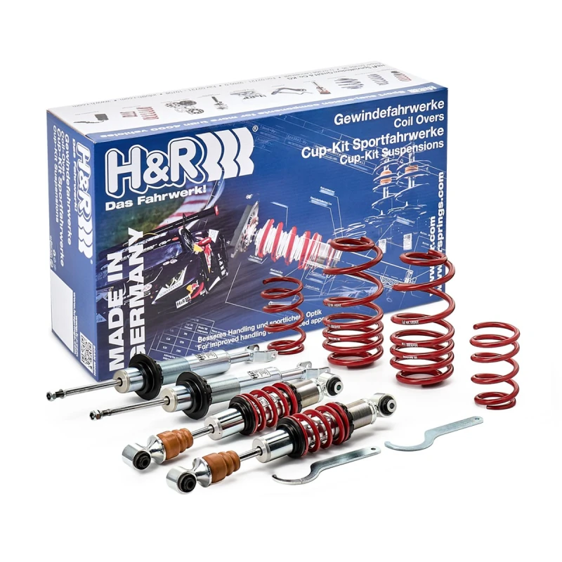 Image of H&R 29591-1 Suspension Kit, coil springs / shock absorbers Monotube coil overs Suspension Kit,coil springs / shock absorbers (190)