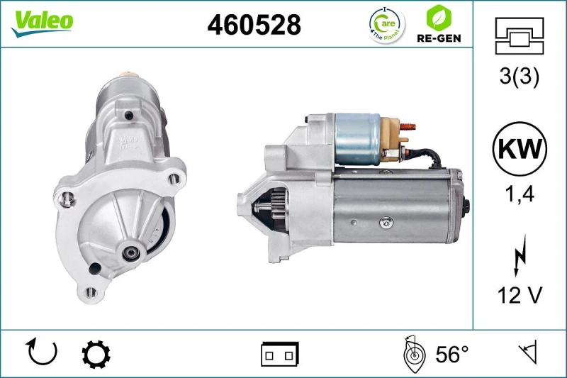 Image of Starter motor VALEO 460528