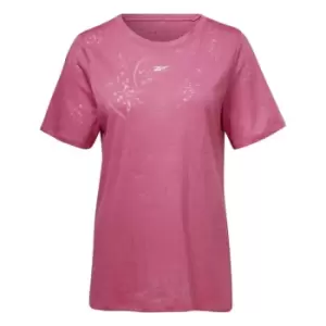 Image of Reebok Burnout Tee Womens - Pink