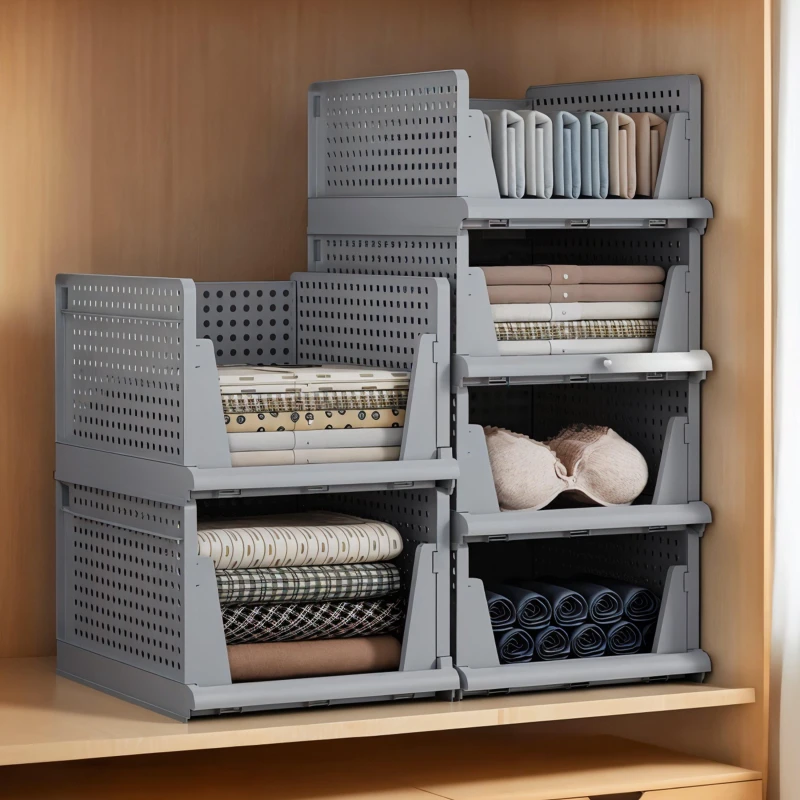 Image of LIFE IDEAS 2/3pcs Folding Storage Organizer Grey2 unisex 2x XLarge