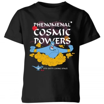 image of Disney Aladdin Phenomenal Cosmic Power Kids T-Shirt - Black - 3-4 Years