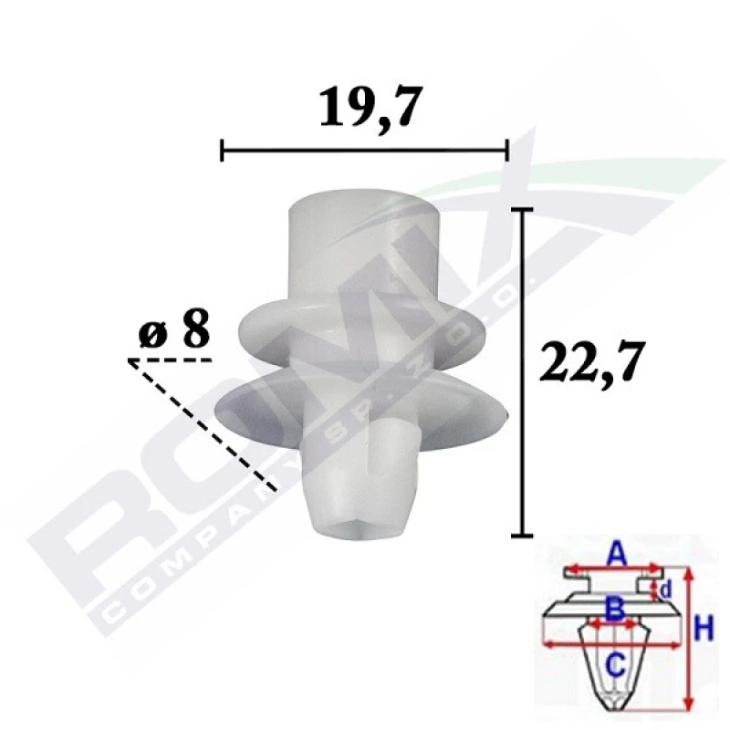 Image of ROMIX Trim clip ROMIX C70563
