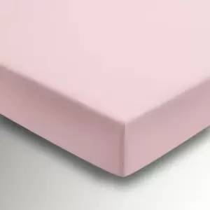 Image of Helena Springfield Percale Single Fitted Sheet, Blush