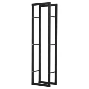 Image of Homcom 150Cm Metal Firewood Log Holder Rack Elevated Design Base Side Rails