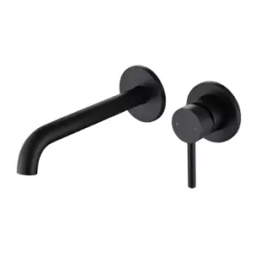 Image of Black Wall Mounted Bath Mixer Tap - Arissa