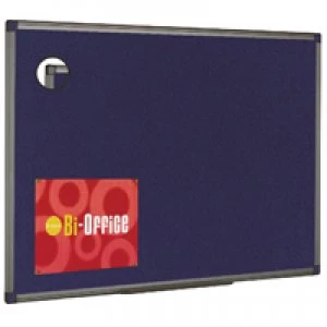 image of Bi-Office Felt Board 1200x900mm Blue Aluminium Finish FB1443186