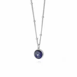 Image of Lapis Healing Stone Silver Necklace HN1004_SLV