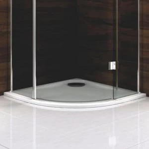 Cooke Lewis Eclipse Ultra low profile Quadrant Shower tray L800mm W800mm D27mm