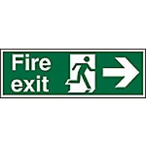 image of Fire Exit Sign Right Arrow Vinyl 20 x 60 cm