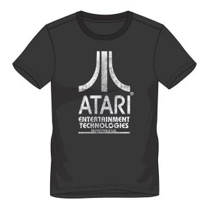 image of ATARI - Entertainment Technologies Logo Mens Small T-Shirt - Black