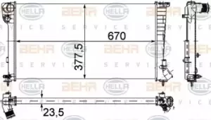 Image of x1 Behr Heat Exchanger 8MK376715-524 Genuine replacement part for Car Made in CN