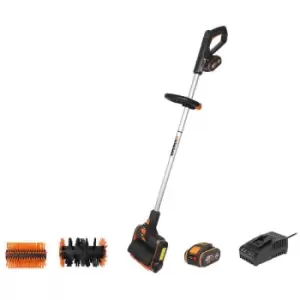 Image of Worx WG441E 20V Cordless Power Brush, 1x 4.0Ah Battery & Charger - N/A