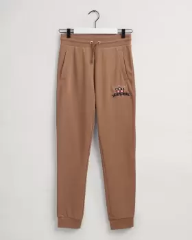 image of GANT Teens Teens Banner Shield Sweatpants (176) Brown