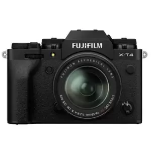 image of Fujifilm X-T4 Mirrorless Camera in Black with XF18-55mm Lens