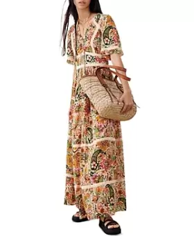 image of ba & sh Benja Paisley Print Maxi Dress