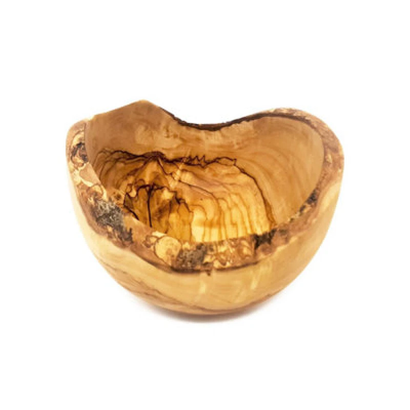 Image of Verano Spanish Ceramics Olive Wood Natural Grained Rustic Kitchen Dining Handmade Bowl (Diam) 14cm Natural