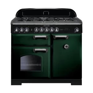 Image of Rangemaster 113810 CDL100DFFRG-C Classic Deluxe 100cm Dual Fuel Range Cooker Racing G-C