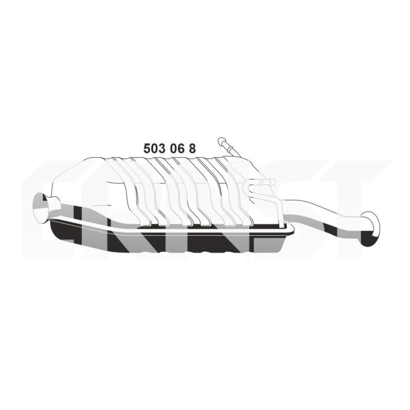 Image of ERNST 503068 Rear silencer End Silencer (3437)
