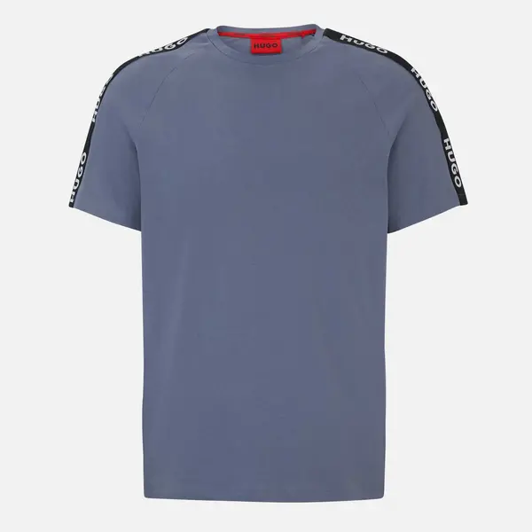 Image of HUGO Bodywear Logo Cotton-Blend T-Shirt - XL Blue Tops male 50504270-462 XL