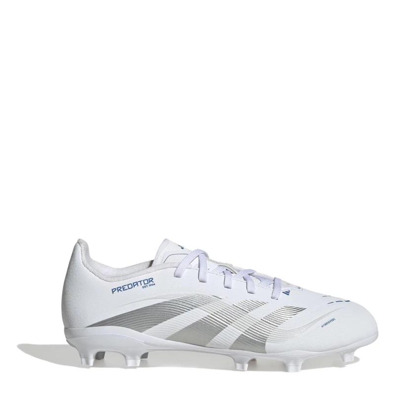 Image of adidas Predator League Juniors Firm Ground Football Boots White/Silver male 3 (35.5)