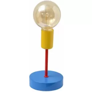 image of Helam Tube Table Lamp Blue, Red, Yellow 12cm