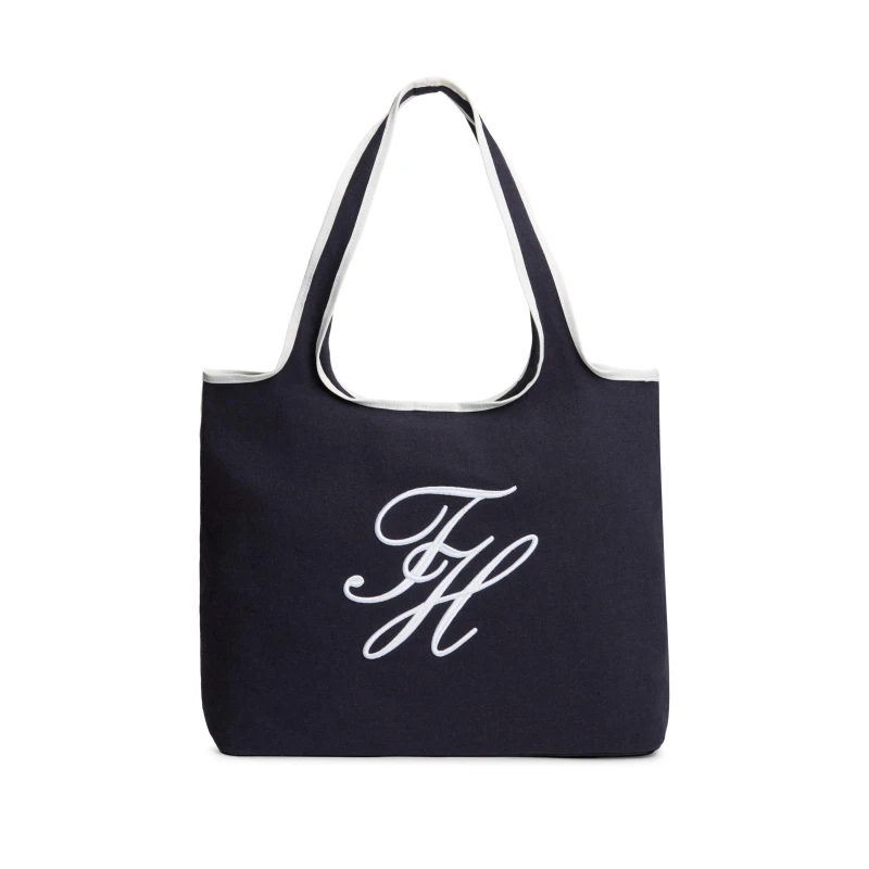 Image of Tommy Hilfiger Tommy Canvas Tote Ld63 Blue/Canvas female One Size