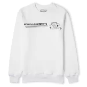 Image of Spongebob Squarepants Sprinting Through The Sea Unisex Sweatshirt - White - S