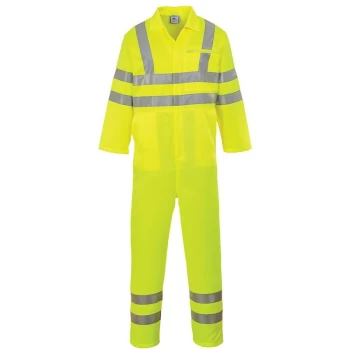 image of Portwest - E042YERXL - sz XL Hi-Vis Poly-cotton Coverall - Yellow