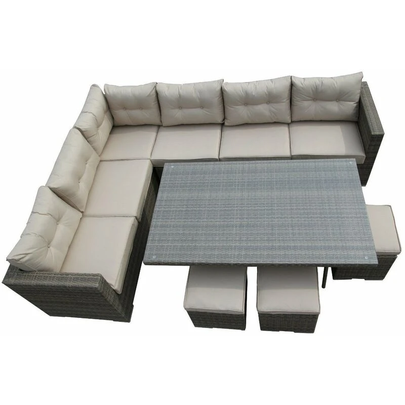 Image of FURNITURE ONE Rattan Dining Set - Nature - Natural - Furniture One 15041-N