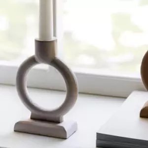 Image of Stirling Candlestick 16cm Pebble