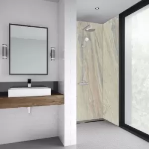 Image of Mermaid Byzantine Laminate Shower Wall Panel Tongue & Groove 2420mm x 585mm in Marble
