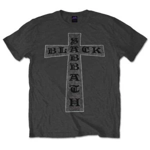 image of Black Sabbath - Cross Unisex X-Large T-Shirt - Grey