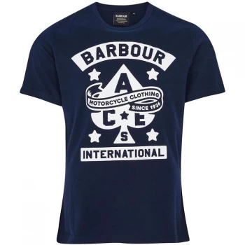 Image of Barbour International Steering T-Shirt - Navy NY91