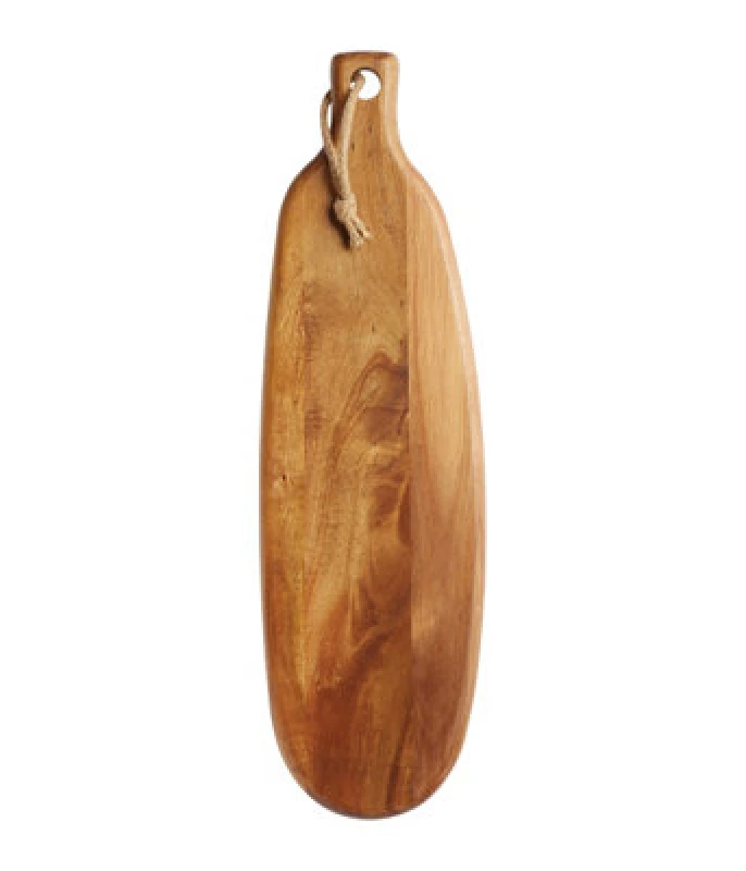 Image of Masterclass Gourmet Prep & Serve Long Acacia Paddle Board Brown