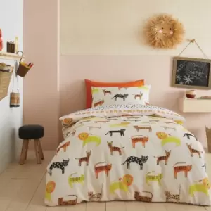 image of Kids Khari Animals Cotton Duvet Set