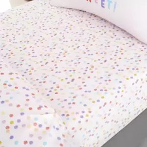 Image of Catherine Lansfield Kids Ice Cream Fundae Print Easy Care Fitted Sheet, Pink, Single