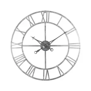 Image of Hill Interiors Silver Foil Skeleton Wall Clock