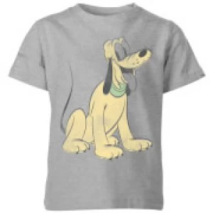 Image of Disney Pluto Sitting Kids T-Shirt - Grey - 11-12 Years