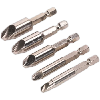 Image of Sealey AK7228 5 Piece HSS Screw and Drill Bit Extractors