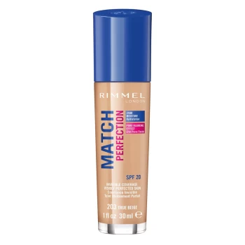 image of Rimmel Match Perfection Foundation 30ml (Various Shades) - True Beige