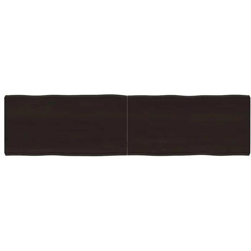 Image of Vidaxl Table Top Dark Brown 160X40X(2-6) Cm Treated Solid Wood Live Edge, Brown 364035
