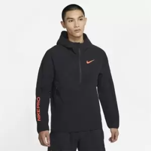 image of Nike NPC Half Zip Hoodie Mens - Black